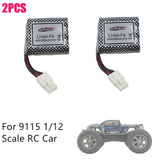 2PCS 9.6V 800mah 20C LiPo Battery with EL-6P Plug For S911 1/12 9115 S911 RC Car