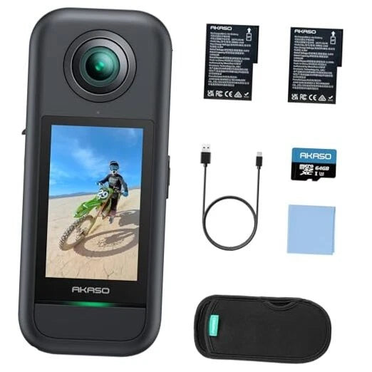 360 Weatherproof 360?? Action Camera - Gray Standard Combo+64GB MicroSD Card