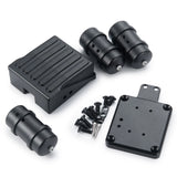 Black RC battery box air tank kit with two cylinders, mounting plate, and screws
