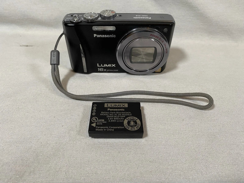 Panasonic LUMIX DMC-ZS8 14.1MP 16x Zoom Digital Camera Black And Battery