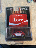 2025 M2 Machines Coke 1953 VW Beetle Deluxe European Model A58 Car 1/64 Toy NEW