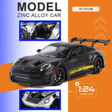 1:24 Porsche 911 GT3 RS Miniature Sportscar Alloy Diecast Model Toy Shock
