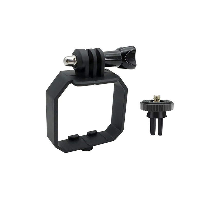 Black upper expansion bracket for drone with mounting clamp and screw
