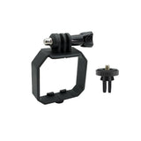 Black upper expansion bracket for drone with mounting clamp and screw