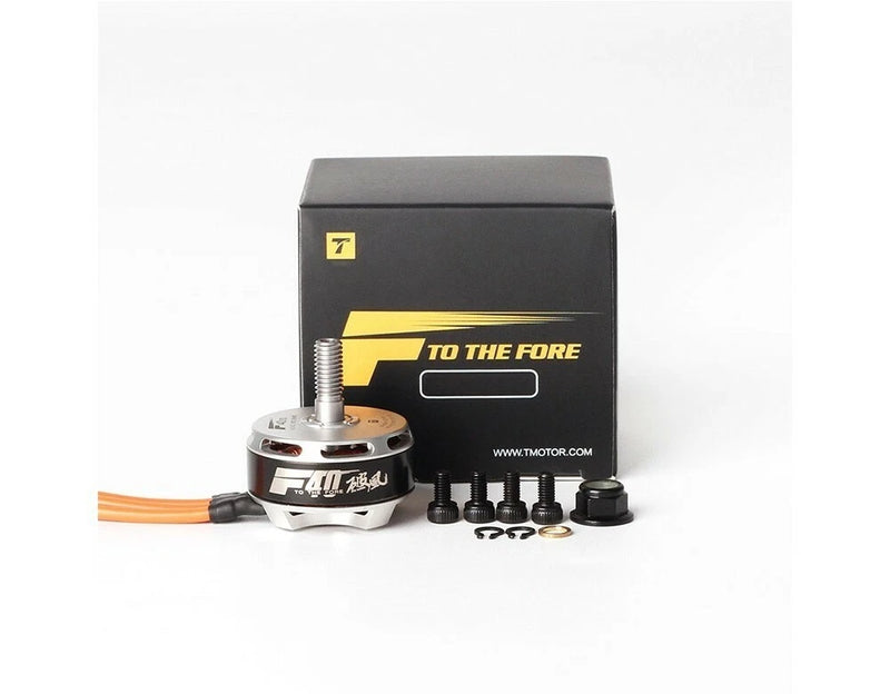 Tiger Motor FPV drone motor with mounting hardware and wiring, with box
