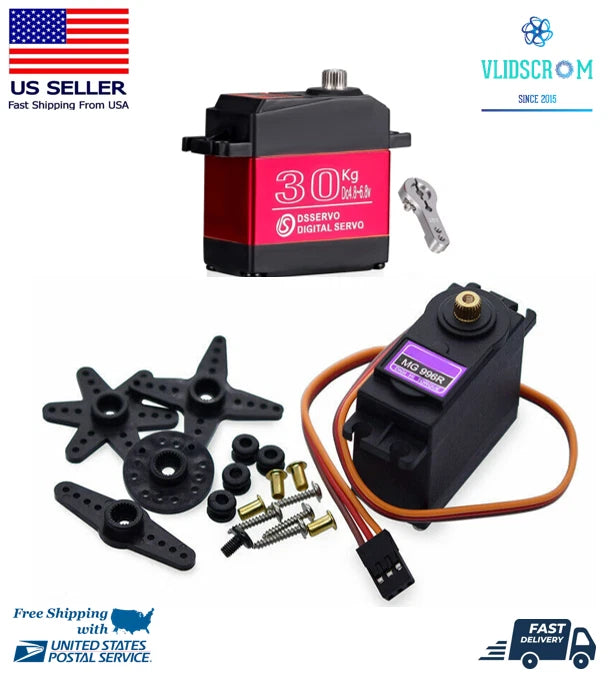 Servo Motor 180?? 360?? High Torque Metal Gear RC Boat Iron Helicopter Car MG996R
