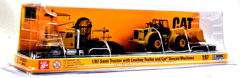 Diecast Masters CAT CT681 Tractor Trailer & 950G Wheel Loader 1:87 Model 84418