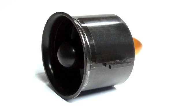 RC ducted fan intake unit with black front rim and silver metal duct