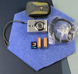 TESTED Panasonic LUMIX DMC-LS70 MEGA DIS Case HD Cable SD Cart Bundle Silver