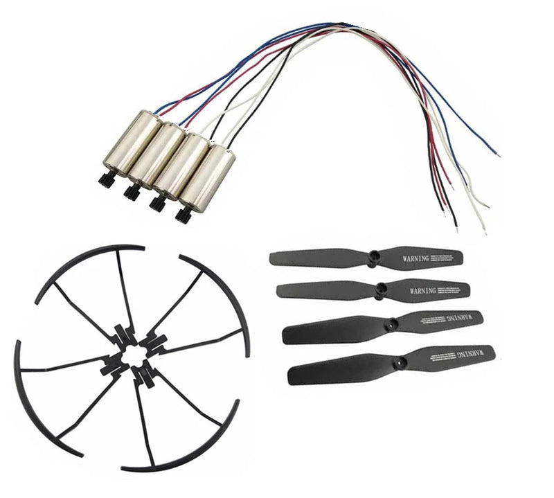 RC quadcopter motor and propeller spare parts kit with wired motors