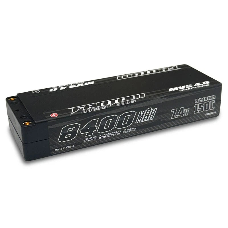Fantom 8400mAh 150C 7.4v (2S) 2-Cell MVS 4.0 Graphene Pro Serie LiPo FAN26010 Battery