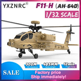 YXZNRC F11-H Apache 2.4G 8CH Optical Flow Positioning RC Helicopter 1Battery