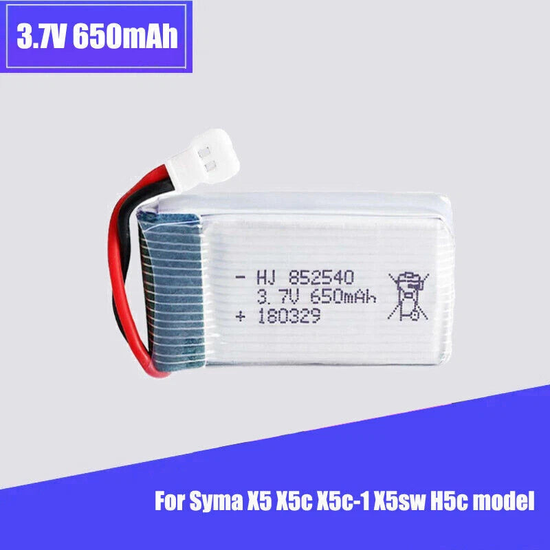 3.7V 650mAh 25C Lipo Battery for SYMA X5 X5C X5SW X5SC UVA WLtoys V252 XT Flyer