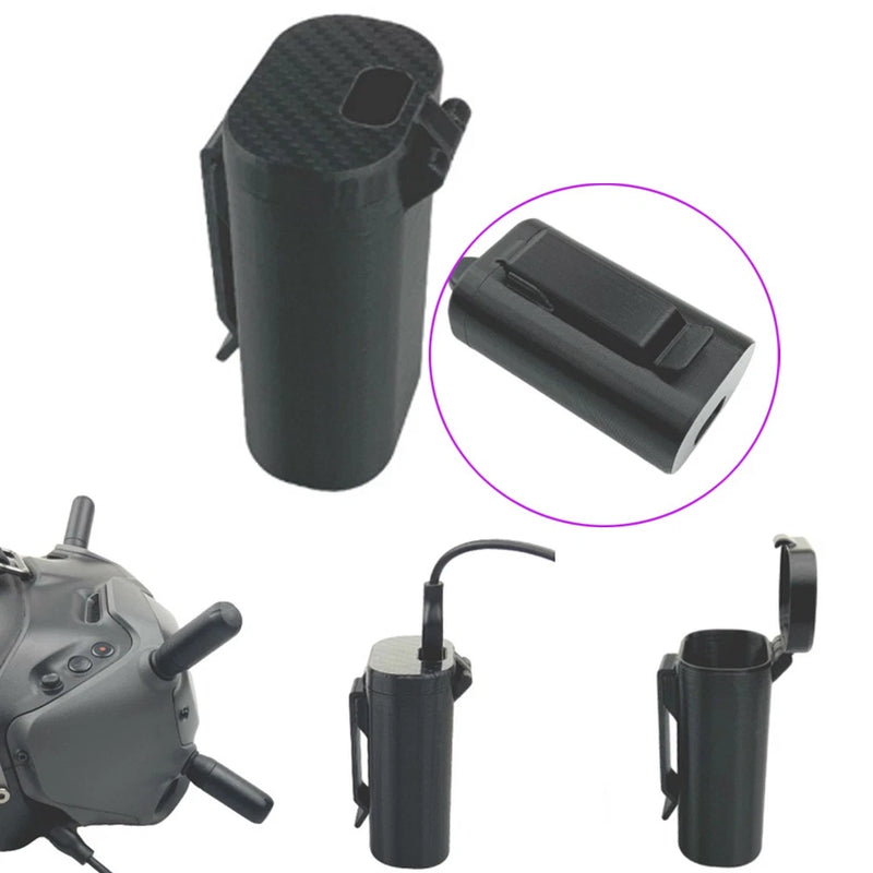 For DJI FPV Goggles V2 Glasses Battery Belt Clip Storage Case Protective Shell