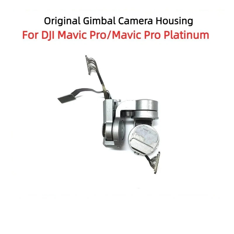 Gimbal camera housing with motor arm mount and flex cable