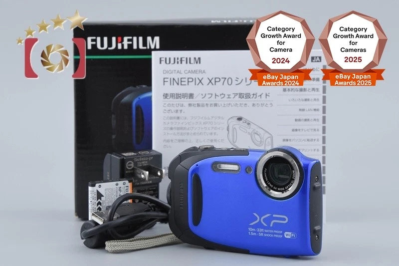 Fujifilm FinePix XP70 Blue 16.4 MP Digital Camera w/ Box