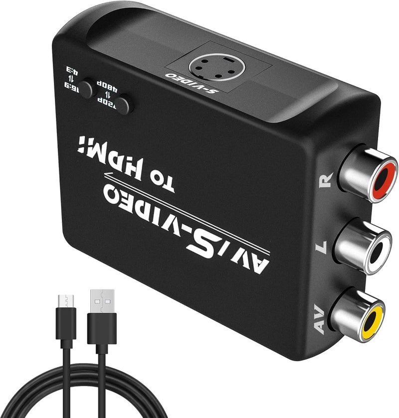 RCA AV to HDMI Converter | S Video to HDMI Converter | Composite CVBS Audio Vide