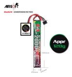 Airsoft LiPo battery pack with XT30 connector, red wiring, GNB 11.1V 3S
