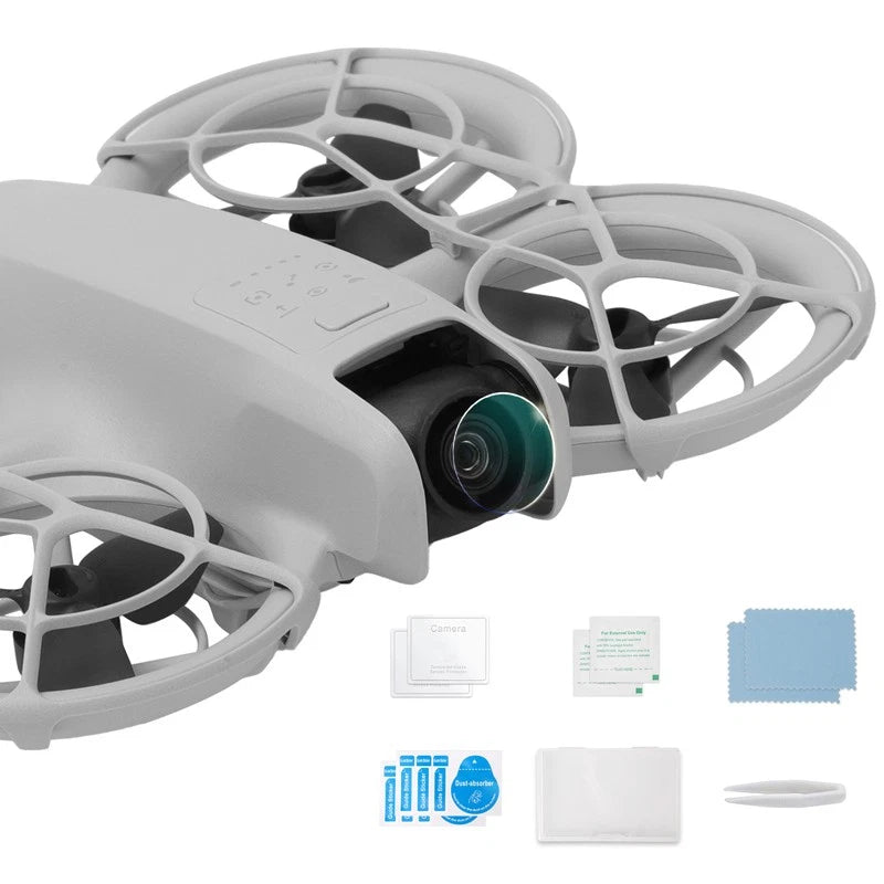 2-piece explosion-proof lens protector tempered film set for DJI Neo, with films and tools