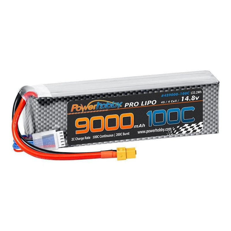 4S 9000mAh 100C XT60 Graphene Lipo Battery + Adapter Powerhobby PHB4S9000100XT60 Battery