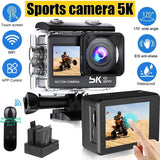 5K 4K EIS WIFI Action Camera Outdoors Bike Recorder Waterproof Motion Detection