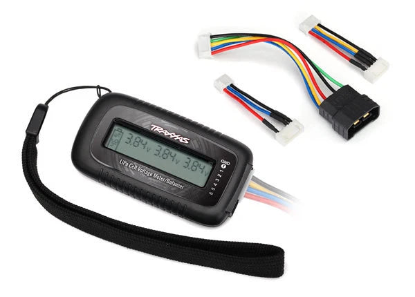 Traxxas 2968X iD Lipo Battery Voltage Checker/Balancer w/TRA2938X Lead Adapter Battery