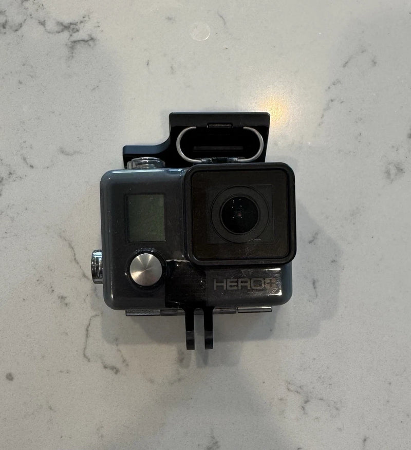 GoPro Hero+ LCD action camera with front lens and side LCD screen