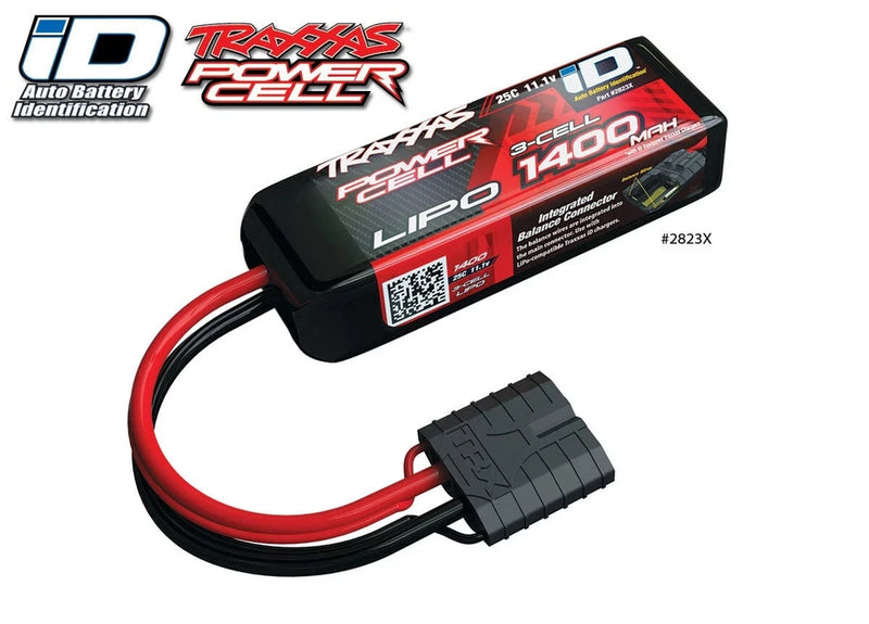 TRAXXAS 2823X - 3S 11.1V 1400mAh 25C LIPO BATTERY w/ID -TRA2823X