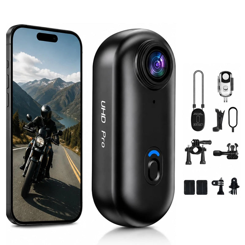4K Mini Body Camera, Sports POV Cameras, Portable Body Cam, Thumb Action Came...