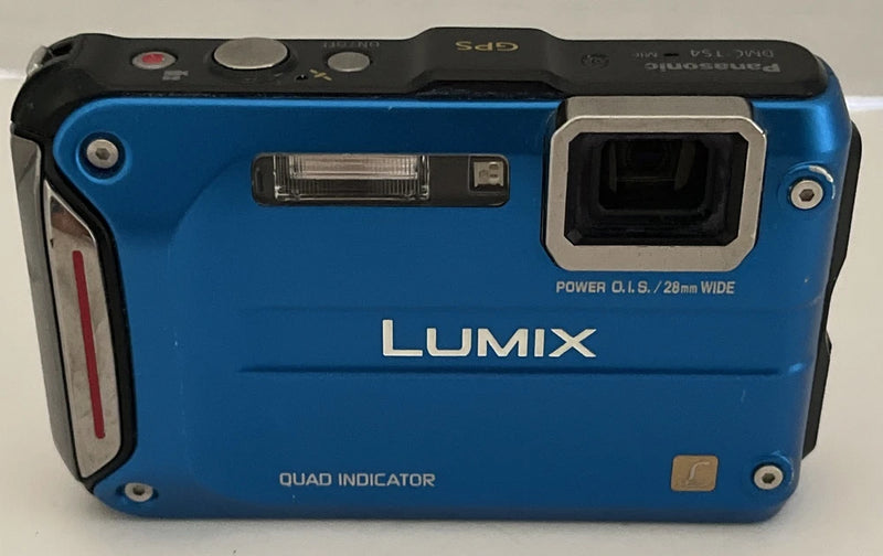 Panasonic LUMIX DMC-TS4 Digital Camera Blue - Parts only no Battery Not Tested?