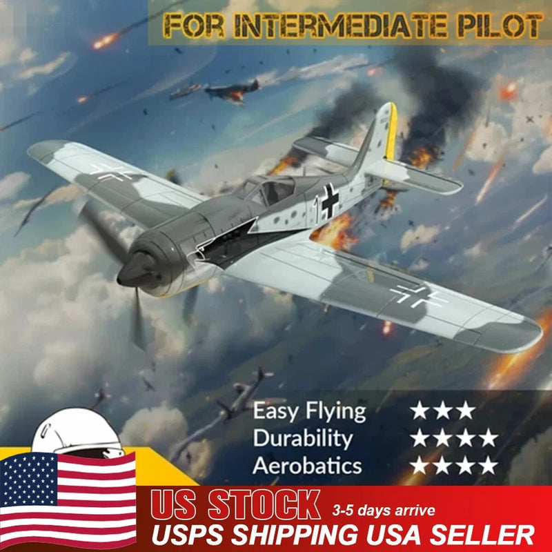 USA VOLANTEX FW-190 Fighter 4CH RC Airplane 2.4GHz Remote 6Axis Aerobatic Glider