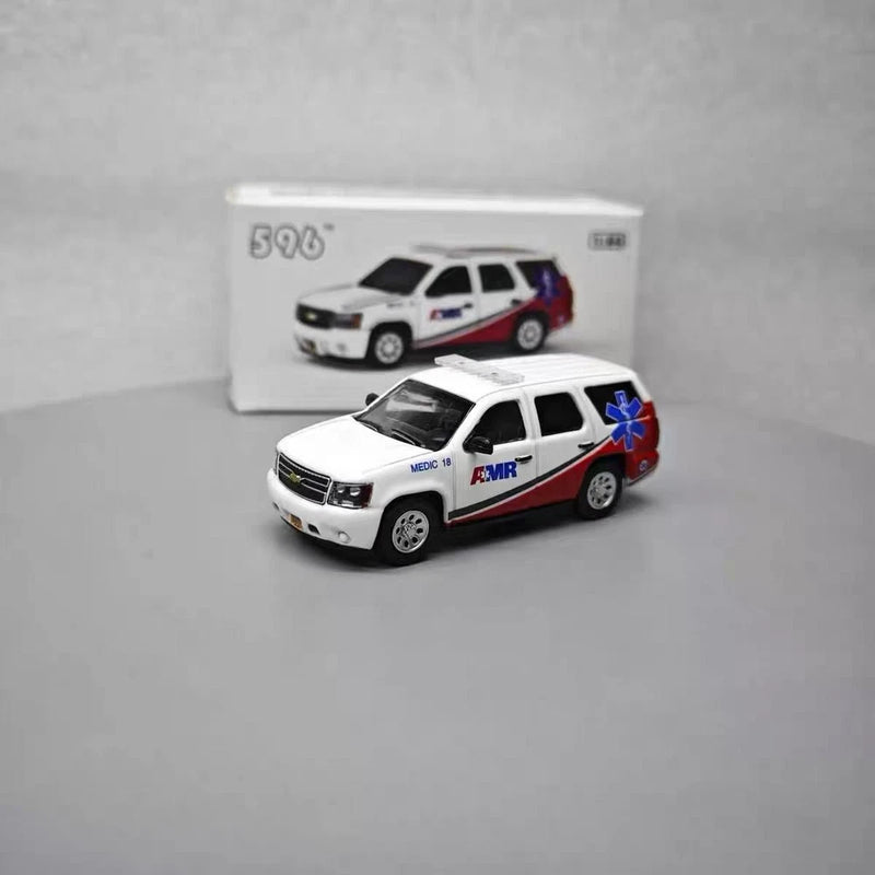 1:64 Chicago Fire Dept Tahoe AMR Ambulance - Alloy Diecast Car Model