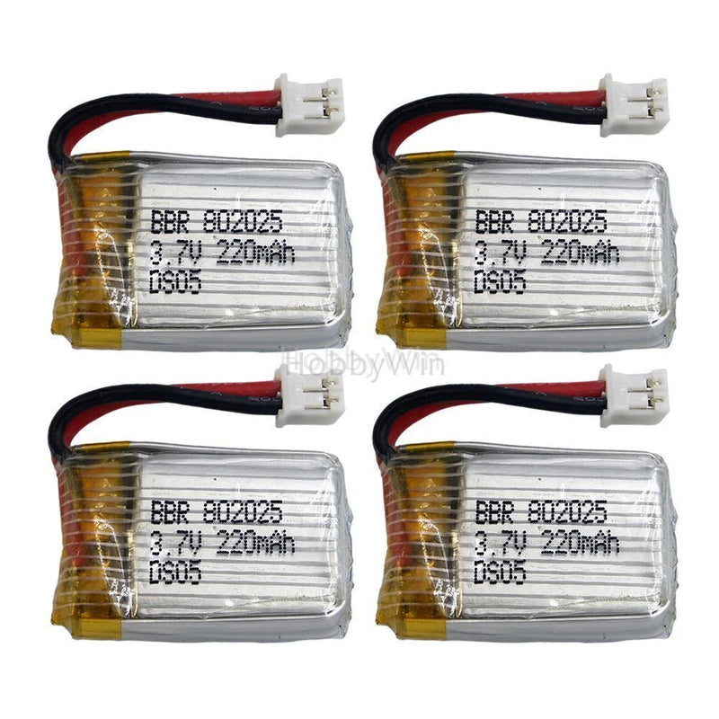 3.7V 220mAh LiPo Battery PH2.0 plug For wltoys K100 Syma Q20 X21 X21W x26 X26A