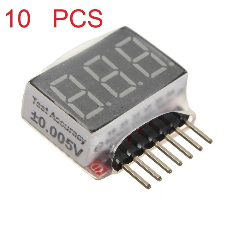 10 pcs Battery Tester For RC 1-6S Lipo Voltage Indicator Checker (USA Seller) Battery