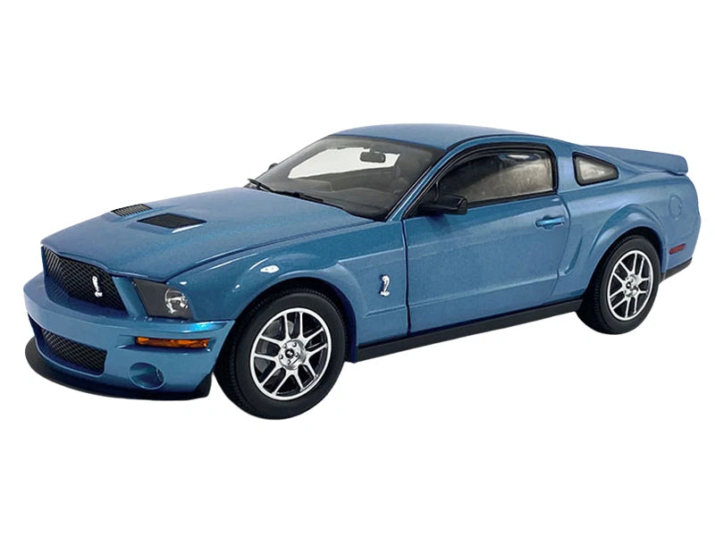 2007 Ford Mustang GT500 Windveil Blue Diecast 1:64 Scale Model - ACME SC64003
