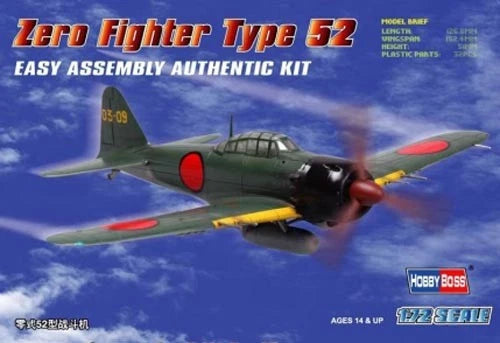 Plastic model kit of Mitsubishi Zero Fighter Type 52 aircraft