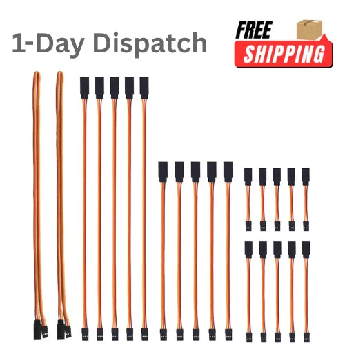 22PCS 3-Pin Servo Extension Cables Male to Female for RC Cars Planes Helicopters