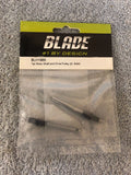 BLADE tail rotor shaft and drive pulley set, packaged in clear plastic bag
