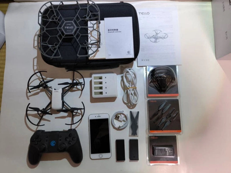Mini FPV quadcopter drone kit with controller and included accessories