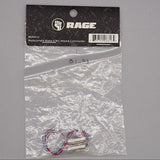Rage RC clockwise replacement motor in clear bag with red, blue, and white wires