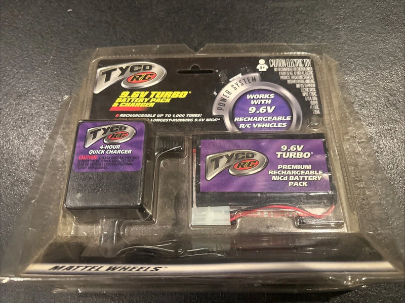 VINTAGE TYCO 9.6v PREMIUM NiCd RC BATTERY/CHARGER (New-Old Stock) Orig-Packaging Battery
