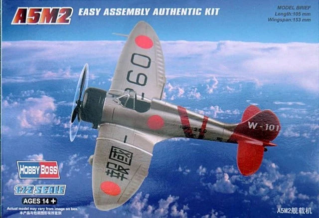 1/72 plastic model kit of Mitsubishi A5M2 Type 96 'Claude' aircraft