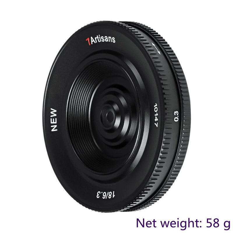 7artisans 18mm F6.3 II UFO Light Lens For Fujifilm X X-T4 T3 PRO2 FX S30 Camera