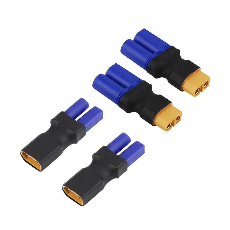 2 Pairs XT60 to EC5 Adapter RC Male Female Connector Plug for RC Lipo Battery Converter
