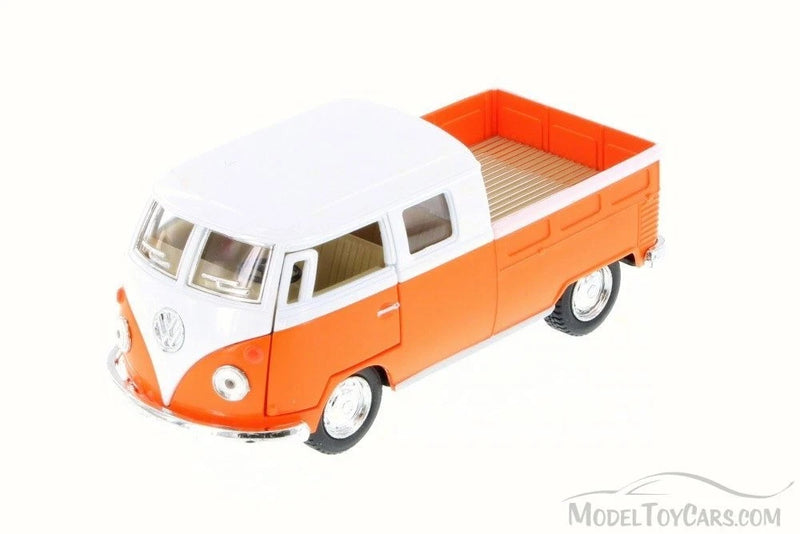 1963 Volkswagen Classical Bus Double Cab Pick Up, Orange - 1/34 Scale Model Car