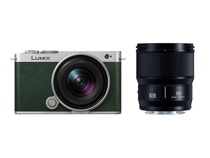 Panasonic LUMIX S9 W Kit 18-40mm+50mm Light Silver x Dark Olive Leather