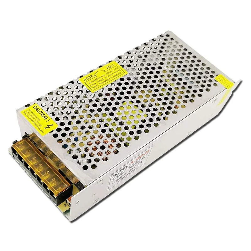 DC 24V 5A 120W Power Supply Adapter, AC 110V / 220V to DC 24V 5amp Converter ...