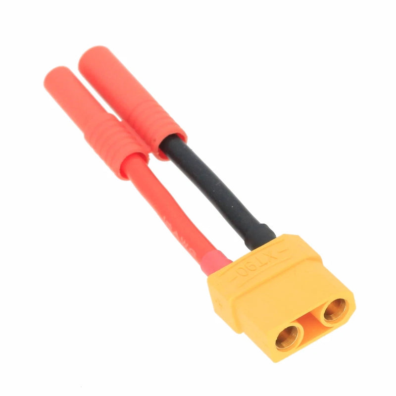 HXT 4mm Male+/Female- to XT90 Female cable 12AWG 5CM wire For Battery RC FPV UAV