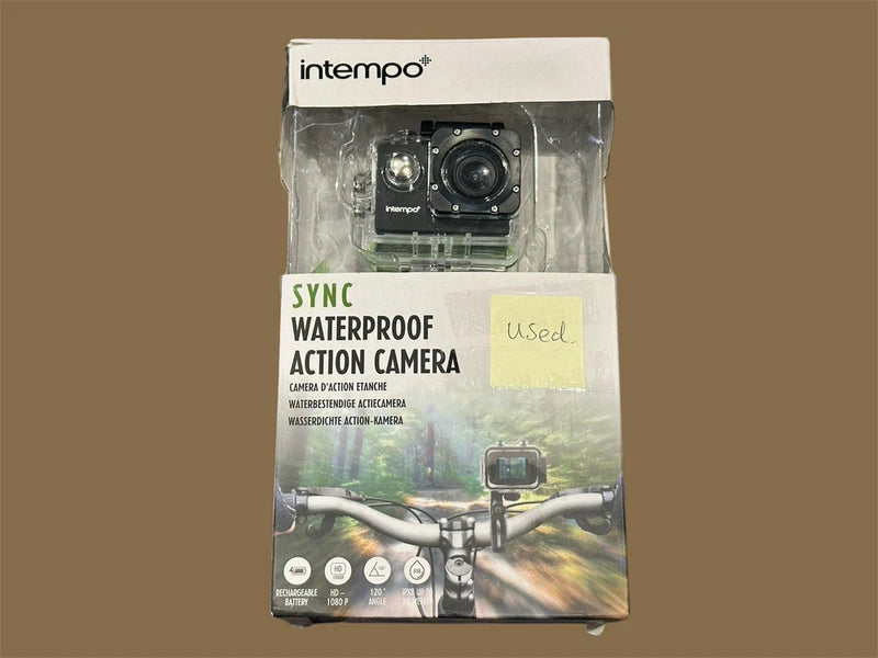 Intempo Wide Lens Waterproof Action Camera HD Quality 1080p 12MP - USED