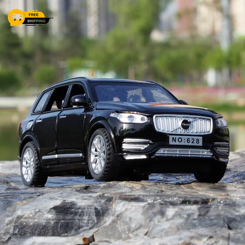 1:32 VOLVO XC90 SUV Alloy Car Model Diecast Metal Model Sound & Light Pull Back